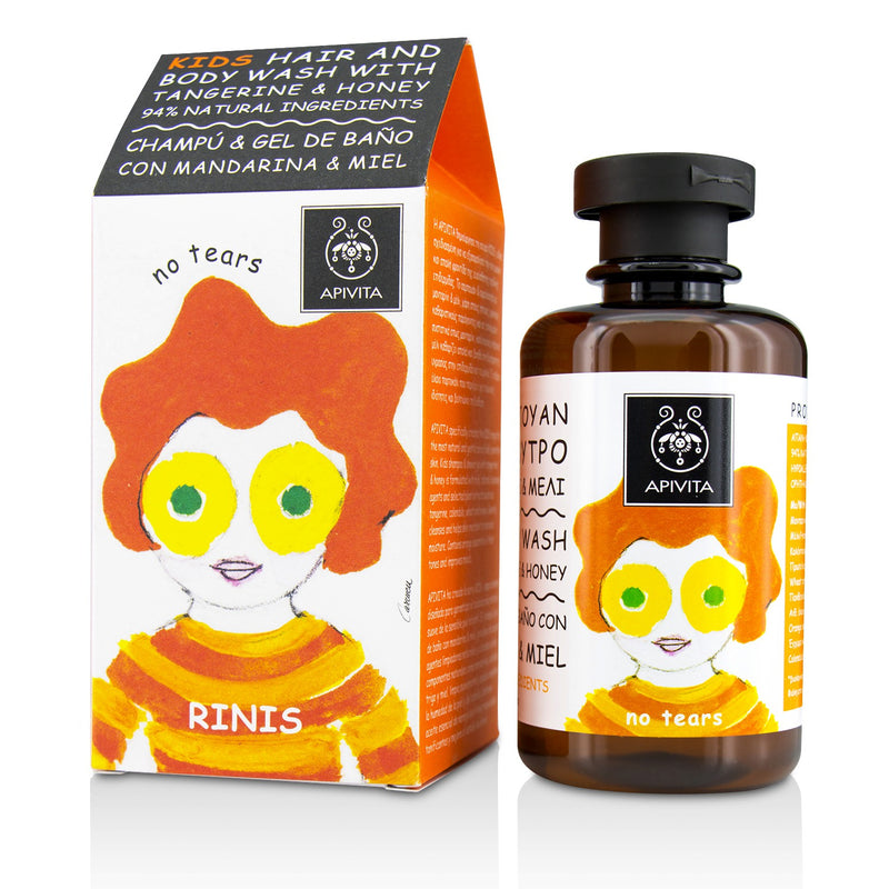 Apivita Kids Hair & Body Wash With Tangerine & Honey 