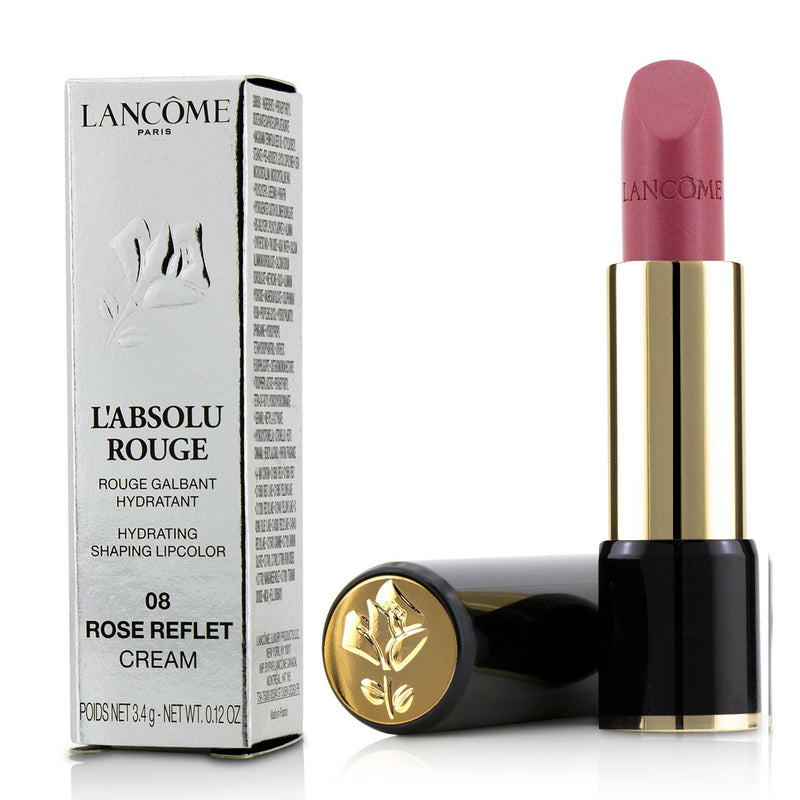 Lancome L' Absolu Rouge Hydrating Shaping Lipcolor - # 08 Rose Reflet (Cream)  3.4g/0.12oz
