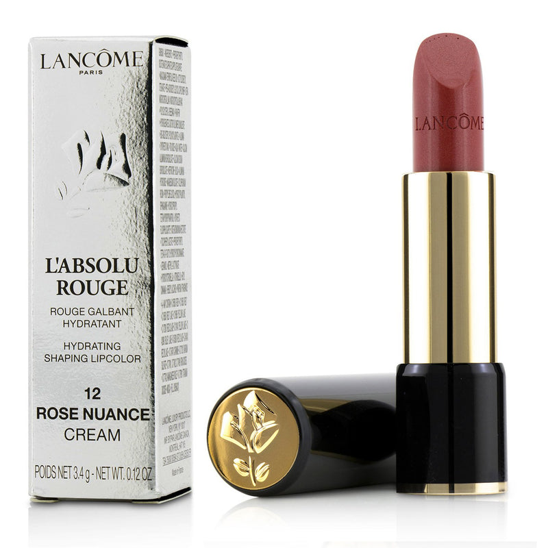 Lancome L' Absolu Rouge Hydrating Shaping Lipcolor - # 12 Rose Nuance (Cream)  3.4g/0.12oz