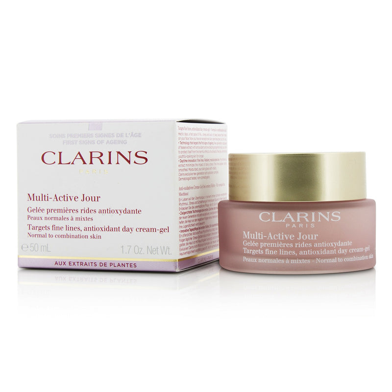 Clarins Multi-Active Day Targets Fine Lines Antioxidant Day Cream-Gel - For Normal To Combination Skin 