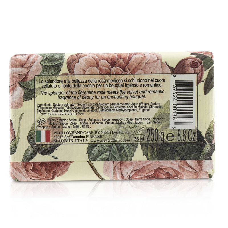 Nesti Dante Romantica Exhilarating Natural Soap - Florentine Rose & Peony 