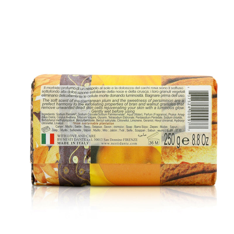 Nesti Dante Philosophia Natural Soap - Scrub - Mediterranean Plum, Persimmon & Amber With Bran & Walnut Granules 