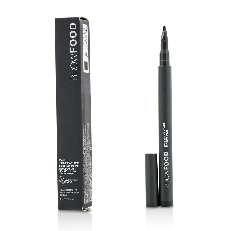 LashFood BrowFood 24H Tri Feather Brow Pen - Charcoal 