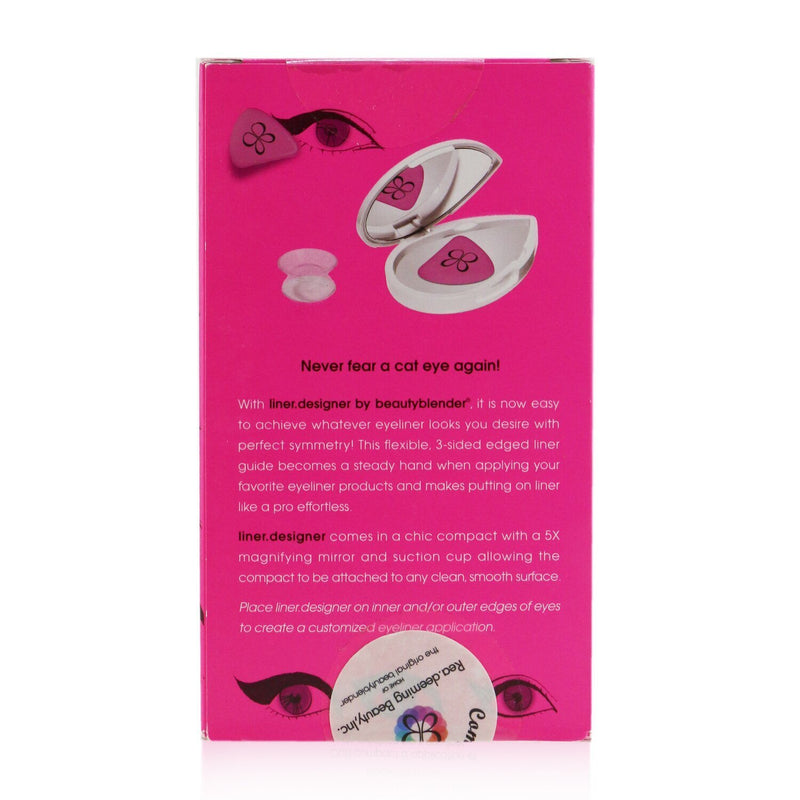 BeautyBlender Liner Designer (1x Eyeliner Application Tool, 1x Magnifying Mirror Compact, 1x Suction Cup) - Pink 