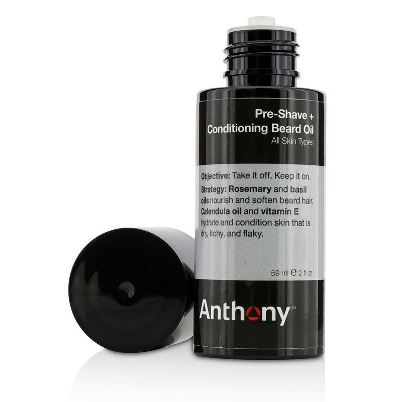 Anthony Logistics For Men Pre-Shave + Conditioning Beard Oil - For All Skin Types 