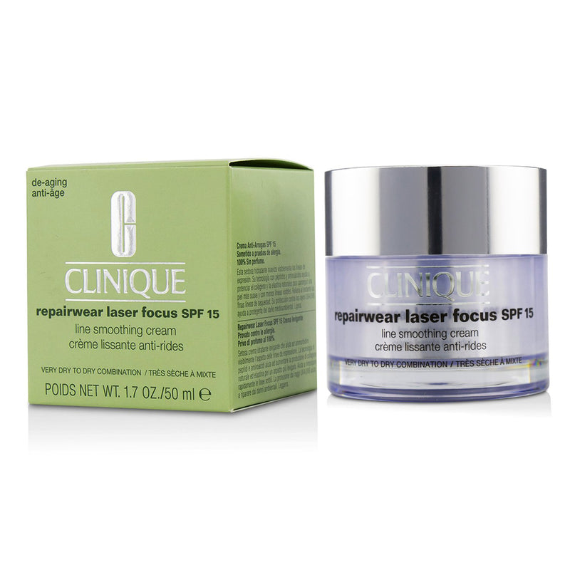 Clinique Repairwear Laser Focus Line Smoothing Cream SPF 15 - Very Dry To Dry Combination  50ml/1.7oz