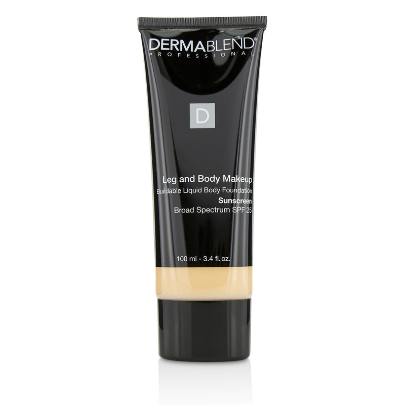 Dermablend Leg and Body Make Up Buildable Liquid Body Foundation Sunscreen Broad Spectrum SPF 25 - #Fair Ivory 10N  100ml/3.4oz
