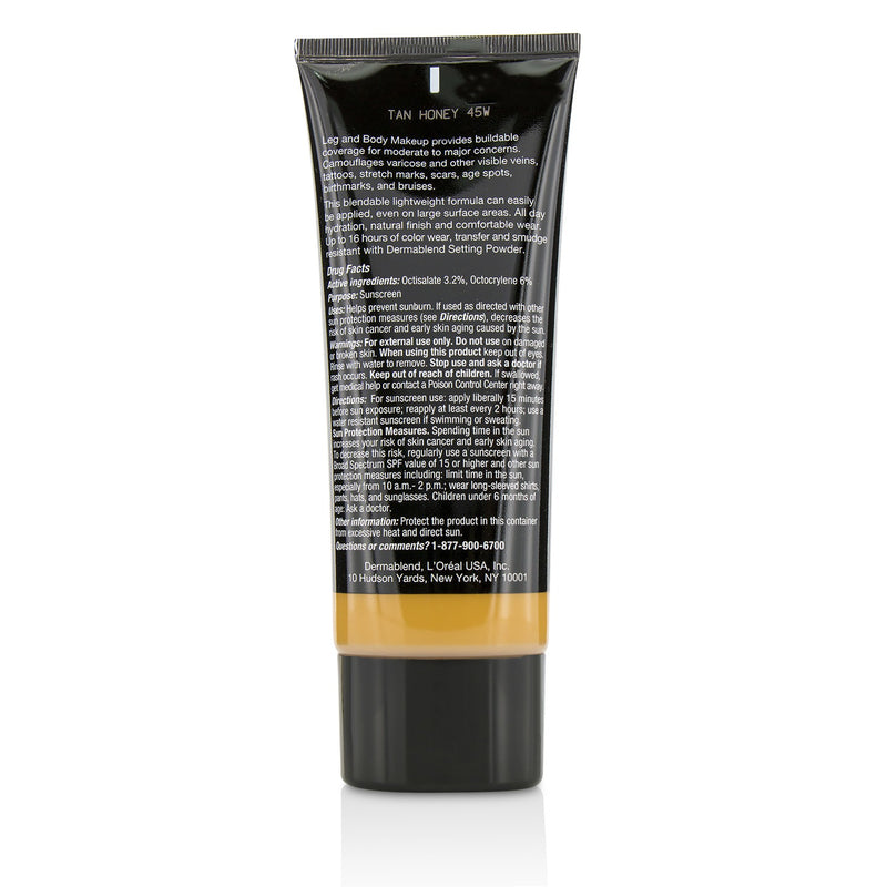 Dermablend Leg and Body Make Up Buildable Liquid Body Foundation Sunscreen Broad Spectrum SPF 25 - #Tan Honey 45W 