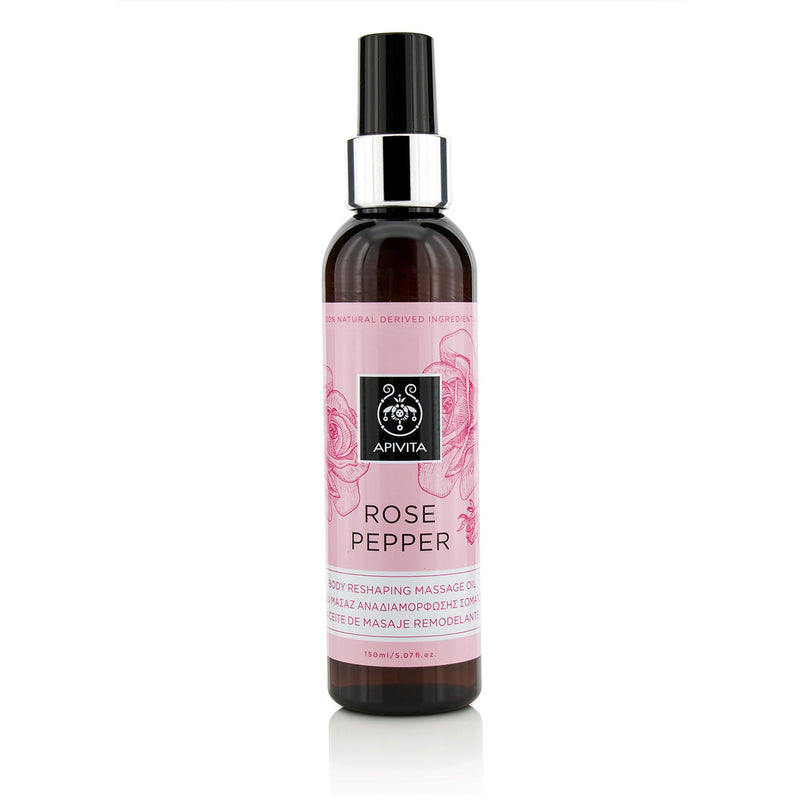 Apivita Rose Pepper Body Reshaping Massage Oil 