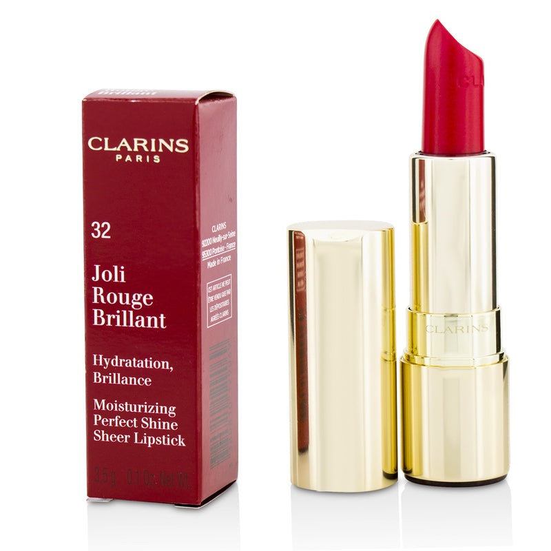 Clarins Joli Rouge Brillant (Moisturizing Perfect Shine Sheer Lipstick) - # 32 Pink Cranberry 