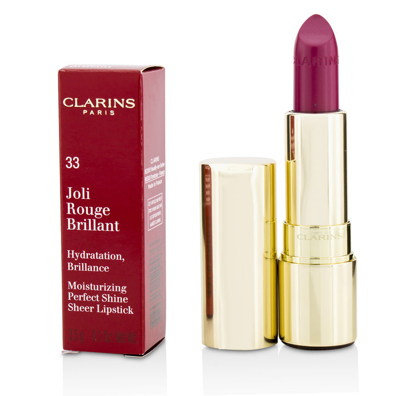 Clarins Joli Rouge Brillant (Moisturizing Perfect Shine Sheer Lipstick) - # 33 Soft Plum 