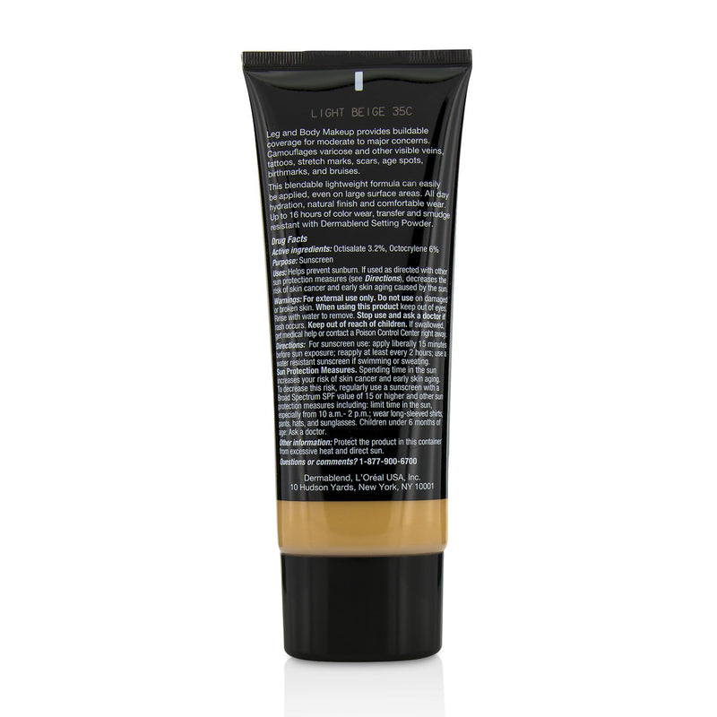 Dermablend Leg and Body Make Up Buildable Liquid Body Foundation Sunscreen Broad Spectrum SPF 25 - #Light Beige 35C 