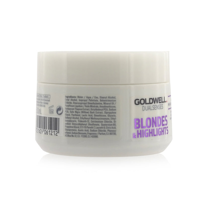 Goldwell Dual Senses Blondes & Highlights 60SEC Treatment (Luminosity For Blonde Hair) 
