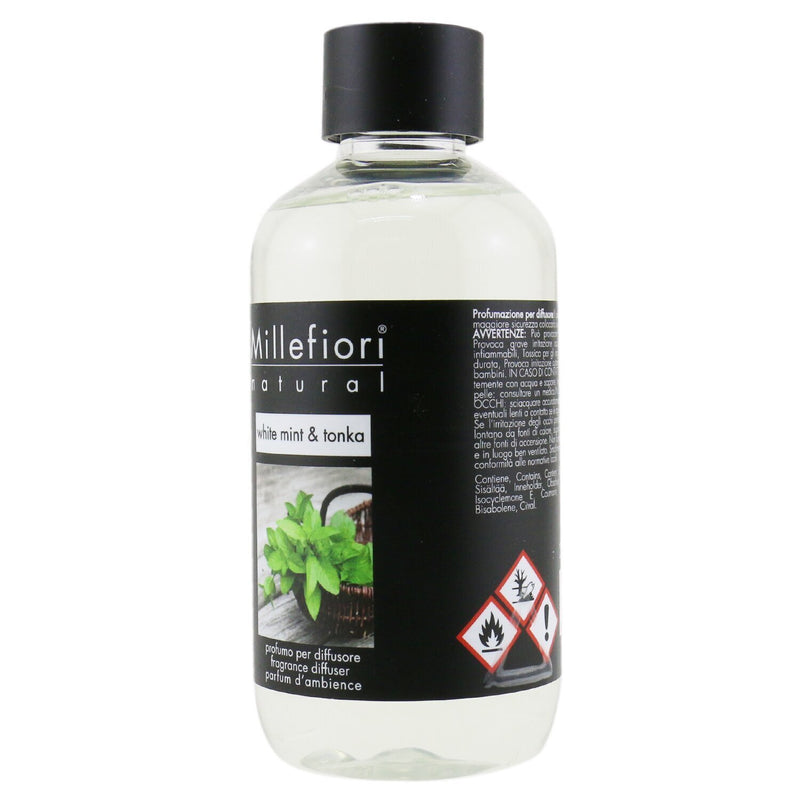 Millefiori Natural Fragrance Diffuser Refill - White Mint & Tonka 