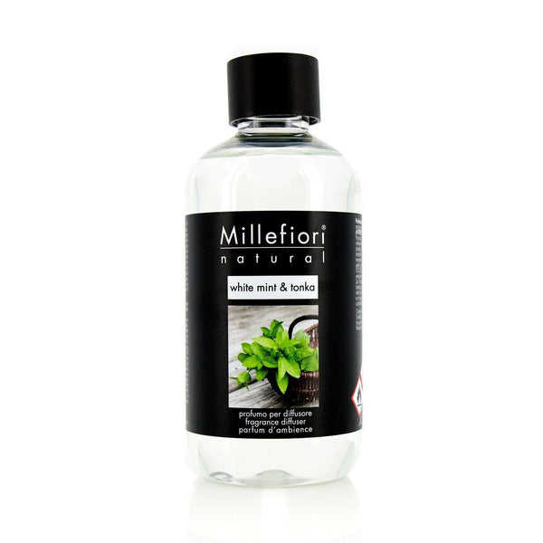 Millefiori Natural Fragrance Diffuser Refill - White Mint & Tonka 