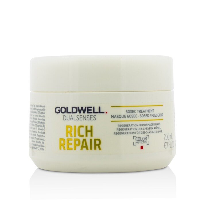 Goldwell Dual Senses Rich Repair 60Sec Treatment (Regeneration For Damaged Hair) 200ml/6.7oz