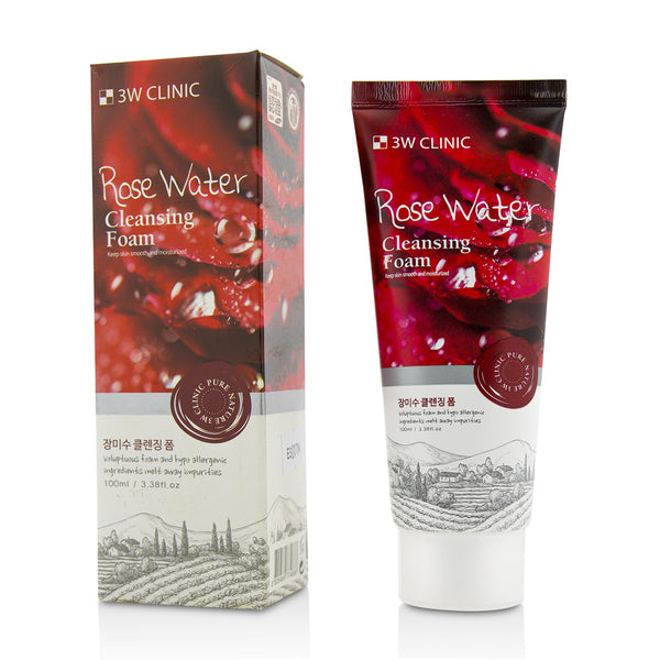 3W Clinic Cleansing Foam - Rose Water 