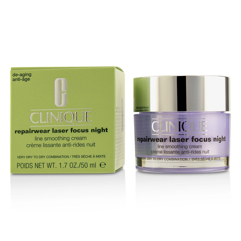 Clinique Repairwear Laser Focus Night Line Smoothing Cream - Very Dry To Dry Combination  50ml/1.7oz