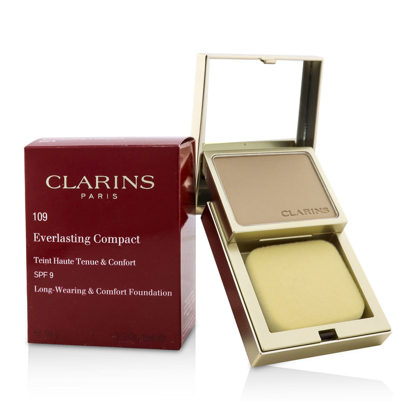 Clarins Everlasting Compact Foundation SPF 9 - # 109 Wheat  10g/0.3oz