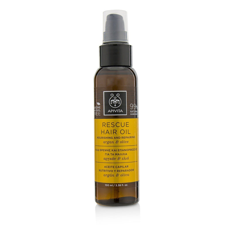 Apivita Rescue Hair Oil with Argan & Olive (For All Hair Types) 