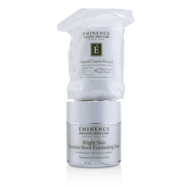 Eminence Bright Skin Licorice Root Exfoliating Peel (with 35 Dual-Textured Cotton Rounds) 