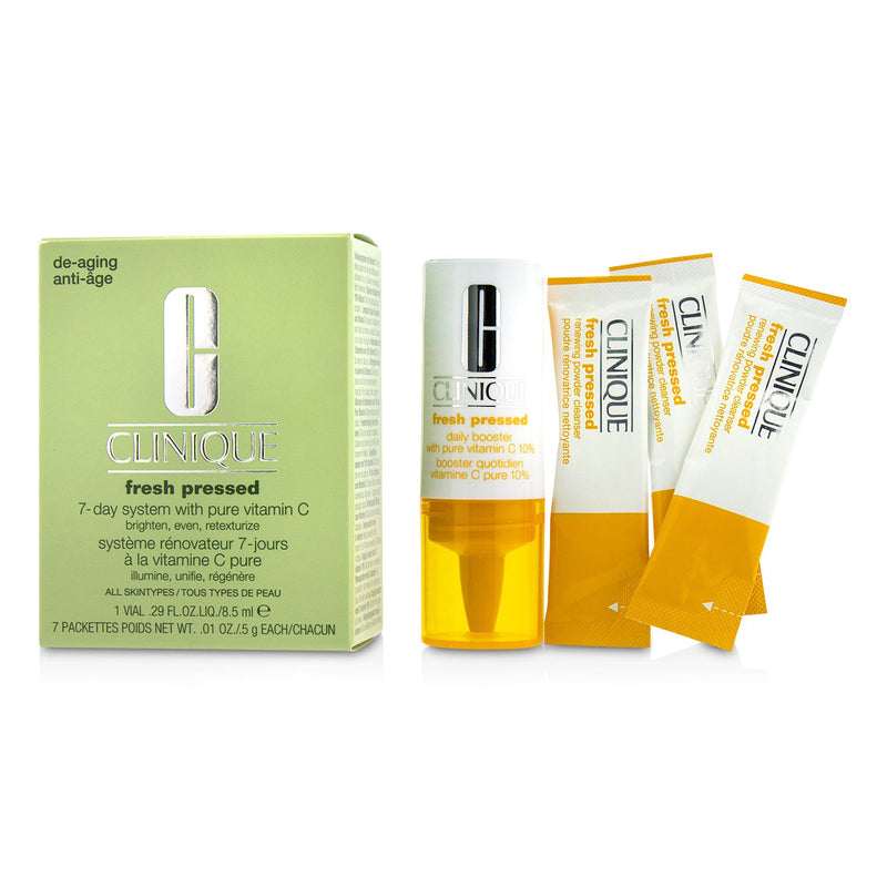 Clinique Fresh Pressed 7-Day System with Pure Vitamin C (1x Daily Booster 8.5ml + 7x Renewing Powder Cleanser 0.5g) 