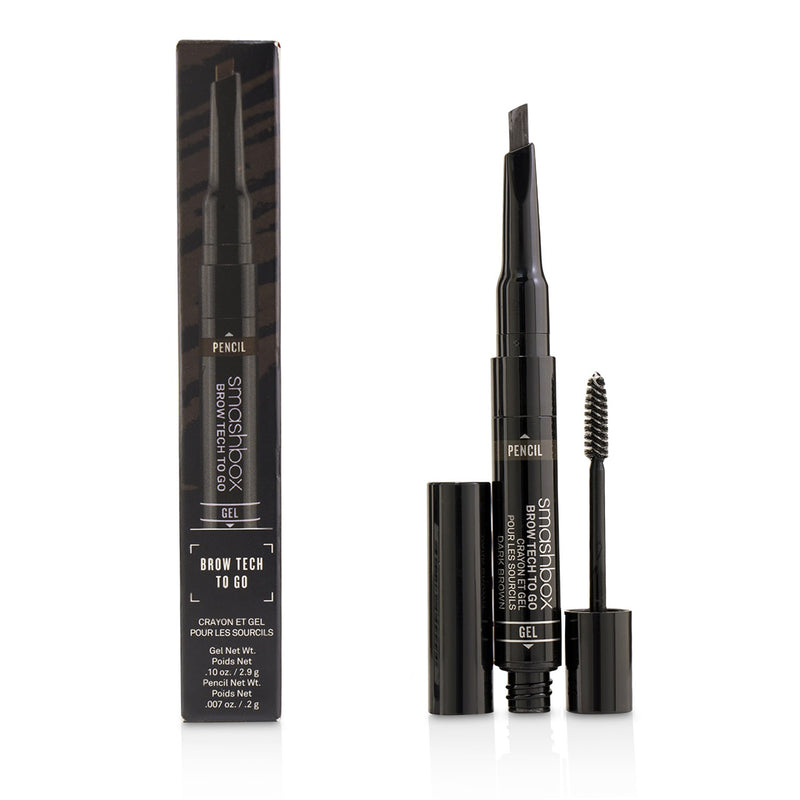 Smashbox Brow Tech To Go (Gel 2.9g/0.1oz + Pencil 0.2g/0.007oz) - Dark Brown  3.1g/0.107oz