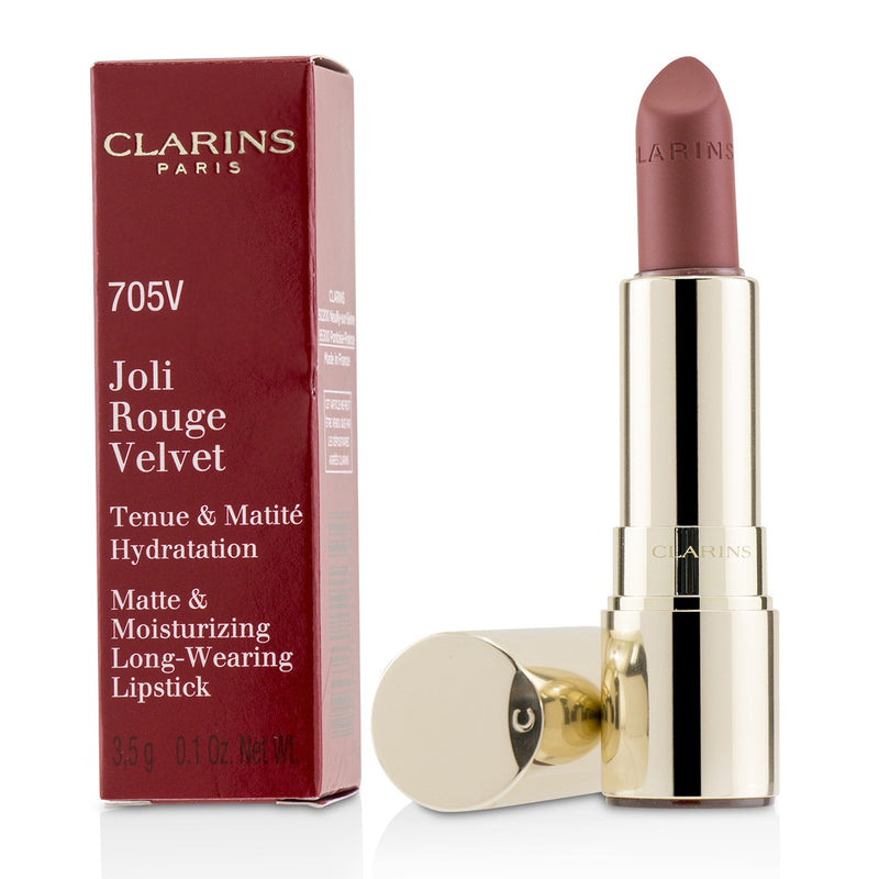 Clarins Joli Rouge Velvet (Matte & Moisturizing Long Wearing Lipstick) - # 705V Soft Berry 