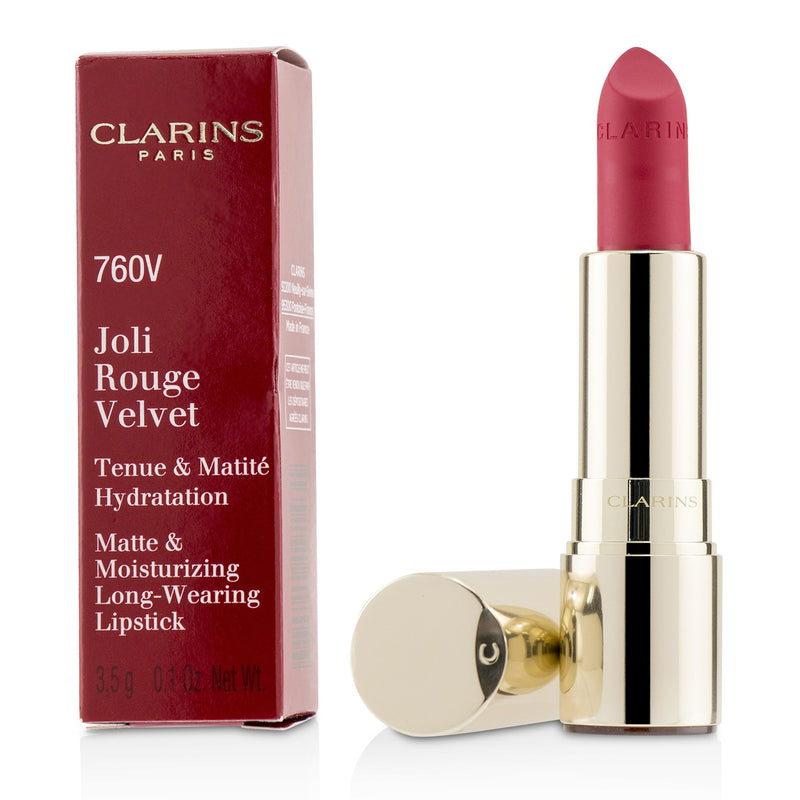 Clarins Joli Rouge Velvet (Matte & Moisturizing Long Wearing Lipstick) - # 760V Pink Cranberry 