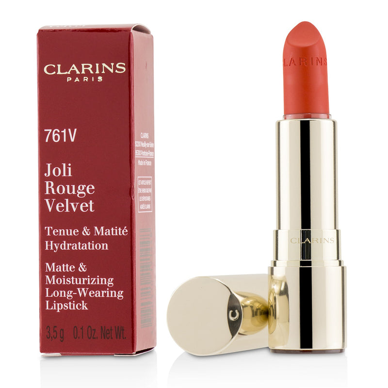 Clarins Joli Rouge Velvet (Matte & Moisturizing Long Wearing Lipstick) - # 761V Spicy Chili 