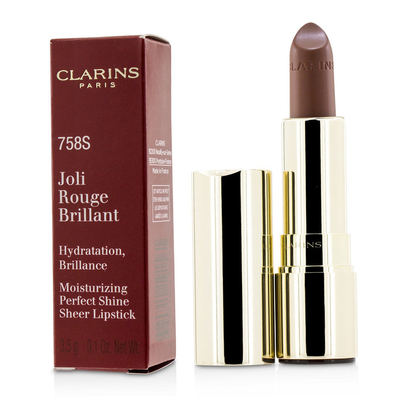 Clarins Joli Rouge Brillant (Moisturizing Perfect Shine Sheer Lipstick) - # 758S Sandy Pink 