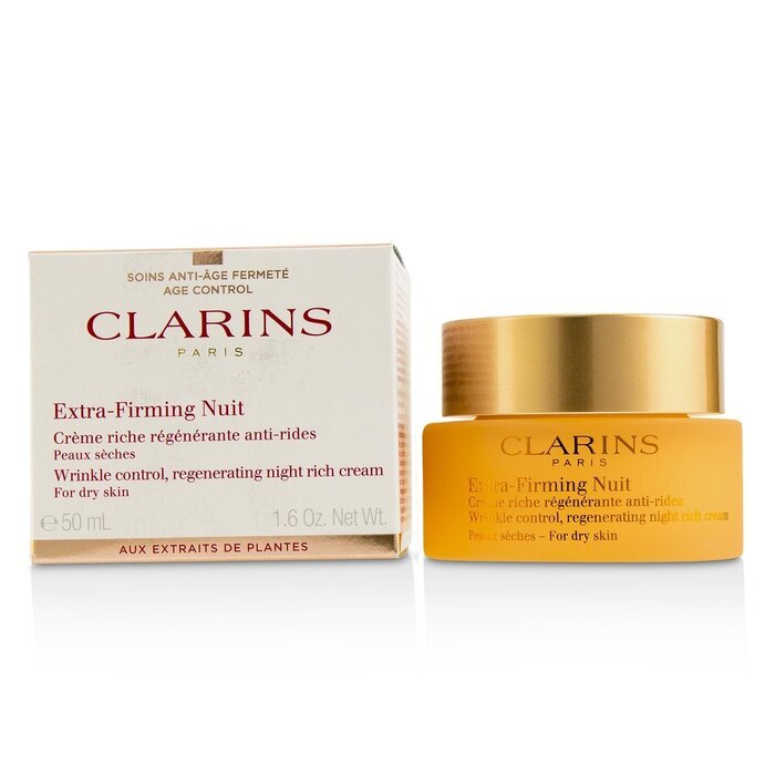 Clarins Extra-Firming Nuit Wrinkle Control, Regenerating Night Rich Cream - For Dry Skin 50ml/1.6oz