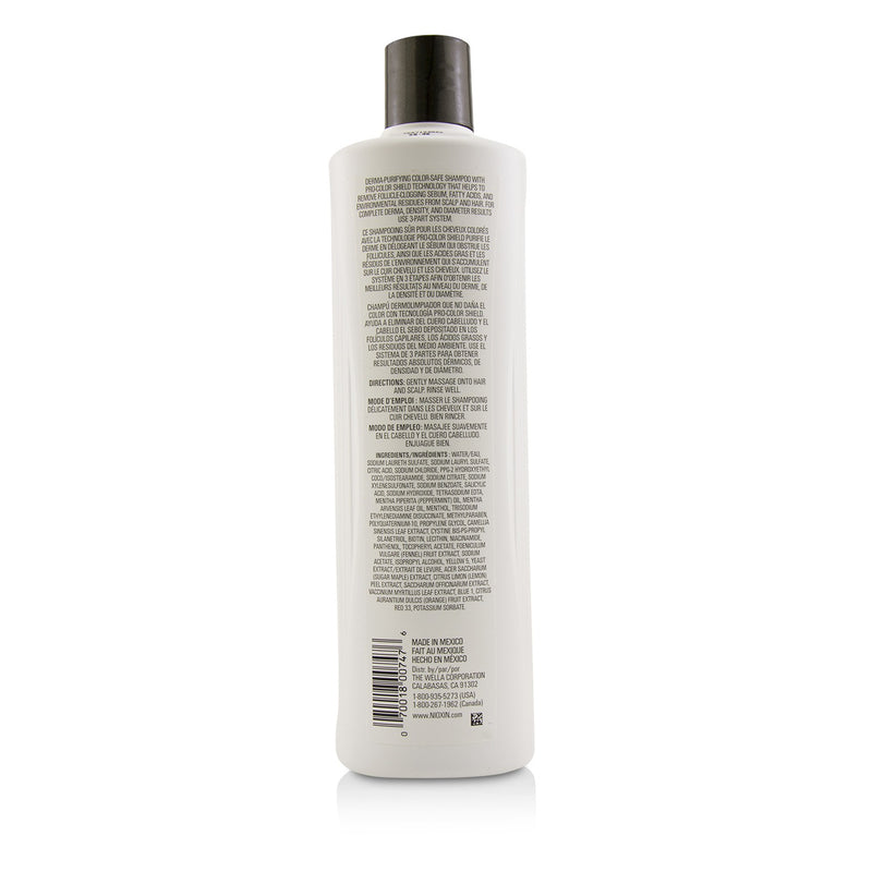 Nioxin Derma Purifying System 4 Cleanser Shampoo (Colored Hair, Progressed Thinning, Color Safe) 
