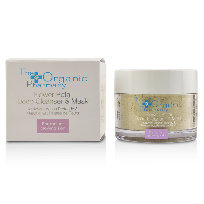 The Organic Pharmacy Flower Petal Deep Cleanser & Mask - For Radiant Glowing Skin 
