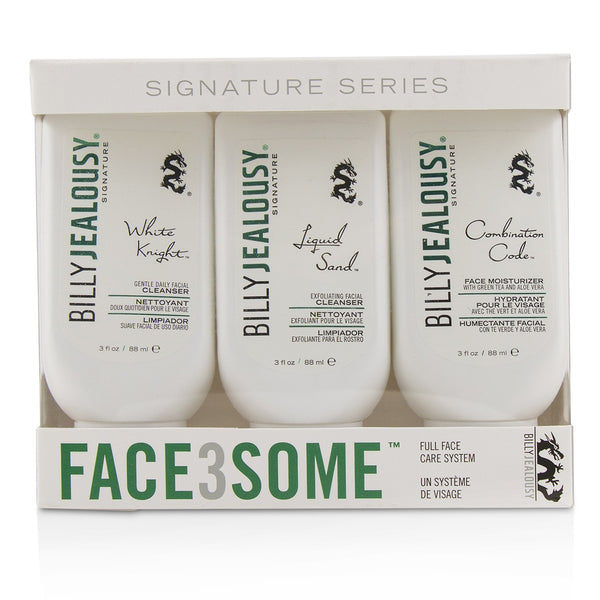 Billy Jealousy Face3Some Kit: Face Moisturizer 88ml + Exfoliating Facial Cleanser 88ml + Gentle Daily Facial Cleanser 88ml  3pcs