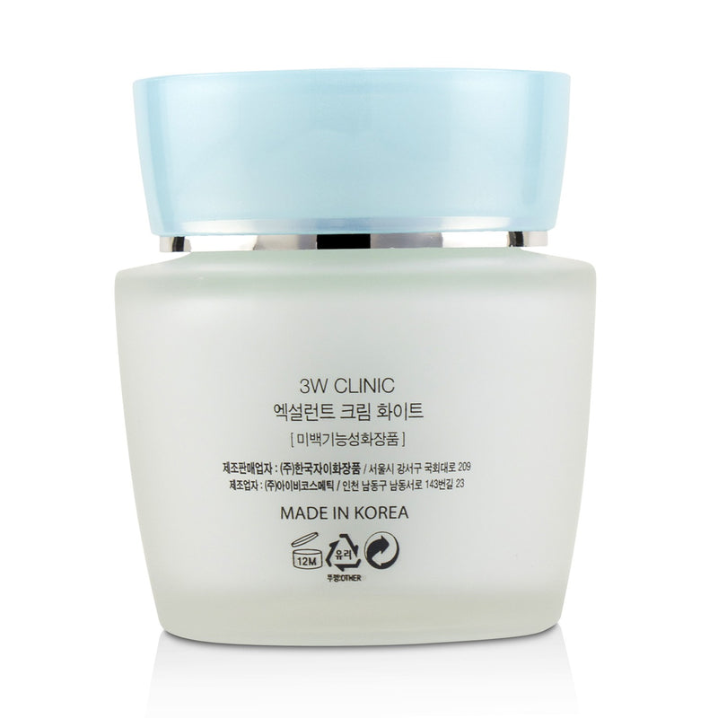 3W Clinic Excellent White Cream (Intensive Whitening) - For Dry to Normal Skin Types 