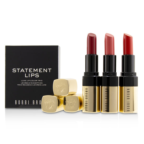 Bobbi Brown Luxe Lip Color Trio - #20 Retro Coral, #26 Retro Red, #29 Sunset Orange 