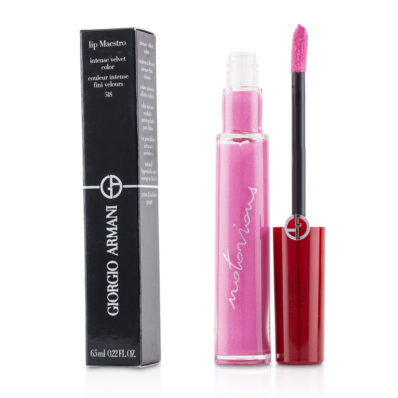 Giorgio Armani Lip Maestro Intense Velvet Color (Liquid Lipstick) - # 518 (Paparazzi Pink) 