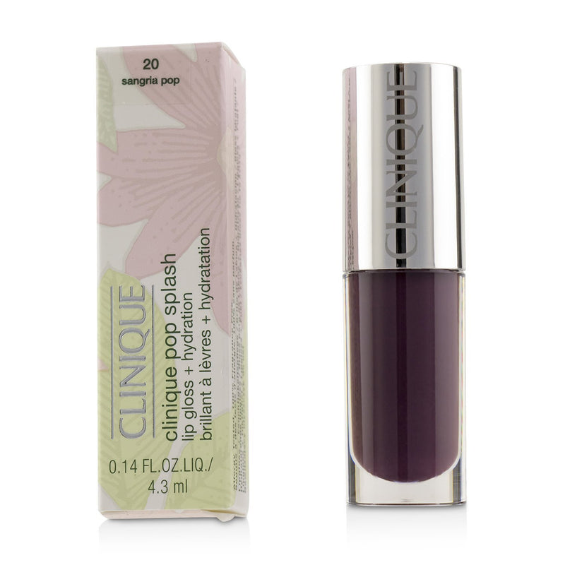 Clinique Pop Splash Lip Gloss + Hydration - # 20 Sangria Pop  4.3ml/0.14oz