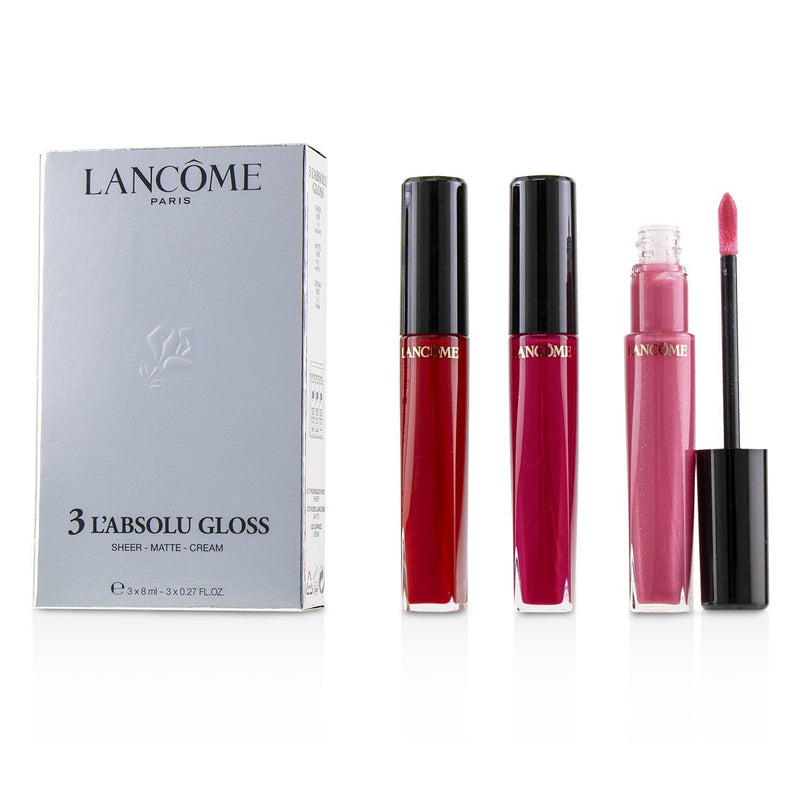 Lancome 3 L'absolu Gloss (#317 Sheer, #378 Matte, #132Cream)  3pcs