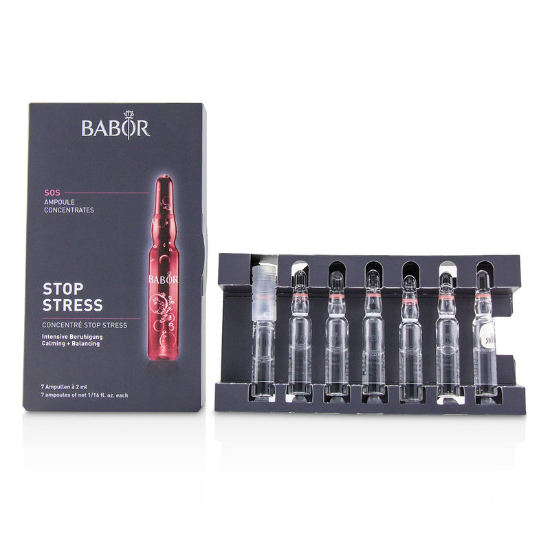 Babor Ampoule Concentrates SOS Stop Stress (Calming + Balancing) - For Stressed & Sensitive Skin 
