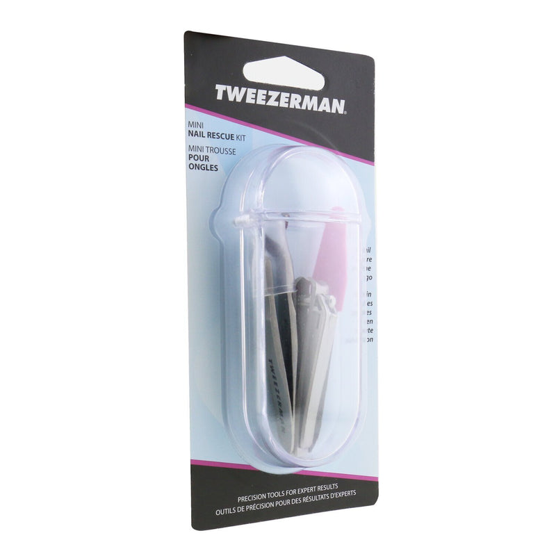 Tweezerman Mini Nail Rescue 4pcs Set - # With Pink Nail File 