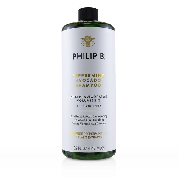 Philip B Peppermint Avocado Shampoo (Scalp Invigorator Volumizing - All Hair Types)  947ml/32oz