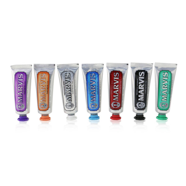 Marvis Marvis Toothpaste Set - Flavour Collection: 7x Mini Toothpaste 25ml (Whitening, Licorice, Jasmin, Ginger, Classic, Cinnamon. Aquatic)  7x25ml/1.3oz