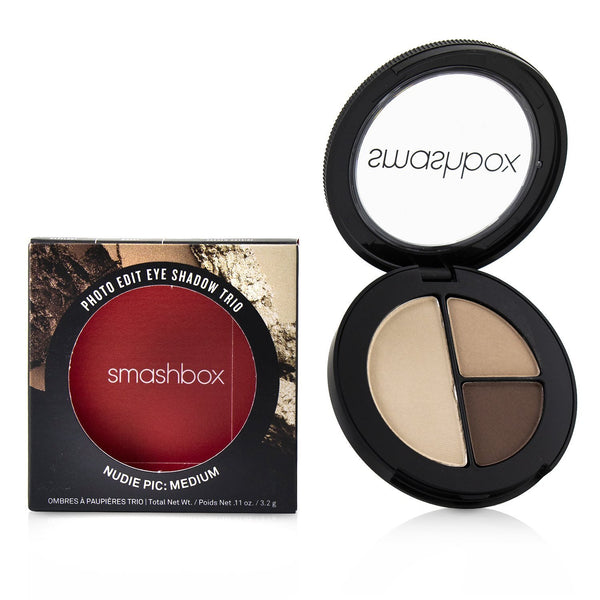 Smashbox Photo Edit Eye Shadow Trio - # Nudie Pic Medium (Hazelnut, Wheat, Cashew Outside  3.2g/0.11oz