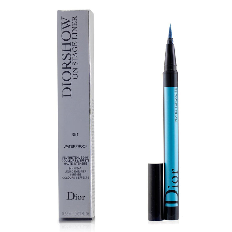 Christian Dior Diorshow On Stage Liner Waterproof - # 351 Pearly Turquoise  0.55ml/0.01oz