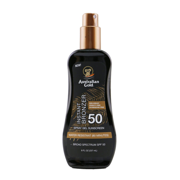 Australian Gold Spray Gel Sunscreen SPF 50 with Instant Bronzer  237ml/8oz