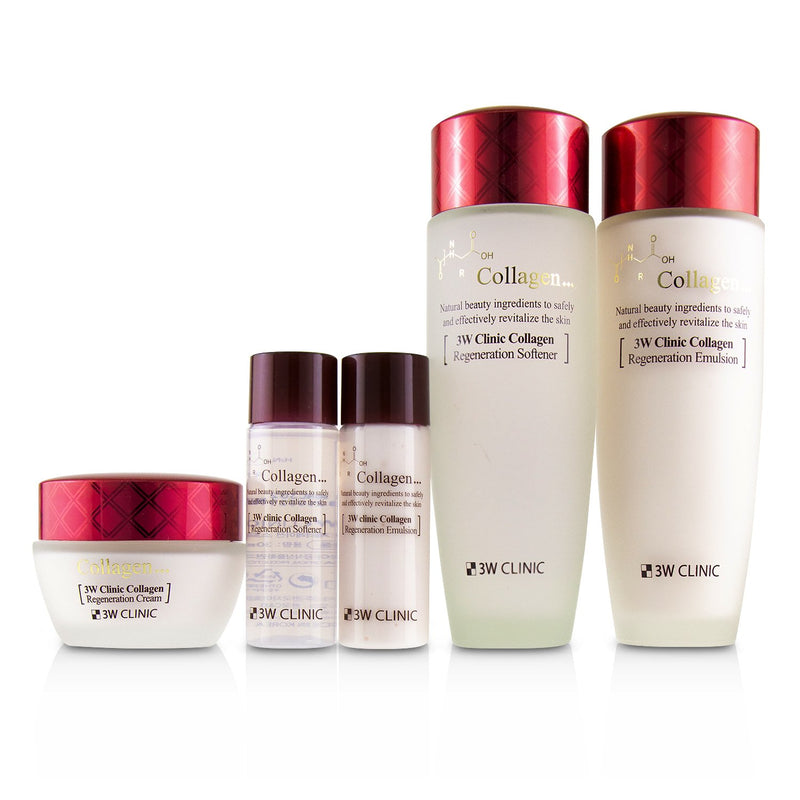 3W Clinic 3W Clinic Collagen Skin Care Set: Softener 150ml + Emulsion 150ml + Cream 60ml + Softener 30ml + Emulsion 30ml 