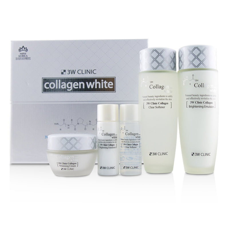 3W Clinic 3W Clinic Collagen White Skin Care Set: Softener 150ml + Emulsion 150ml + Cream 60ml + Softener 30ml + Emulsion 30ml 