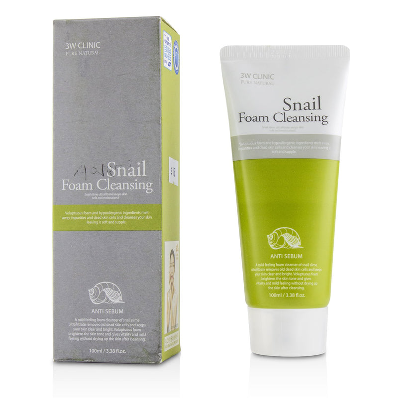 3W Clinic Snail Foam Cleansing  100ml/3.38oz